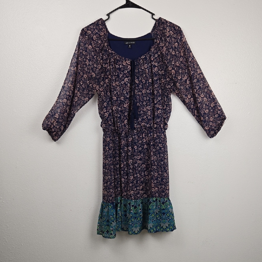 a new day Navy and Pink Floral Dress